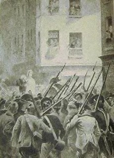 Marie Antoinette a caminho da guilhotina